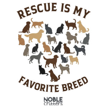 RESCUE IS MY FAVORITE BREED - PREMIUM WOMEN'S FITTED RACERBACK TANK TOP - $NB436Z$ Design