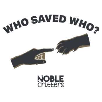 WHO SAVED WHO? - PREMIUM WOMEN'S FITTED S/S VNECK T-SHIRT - $6WDAH5$ Design