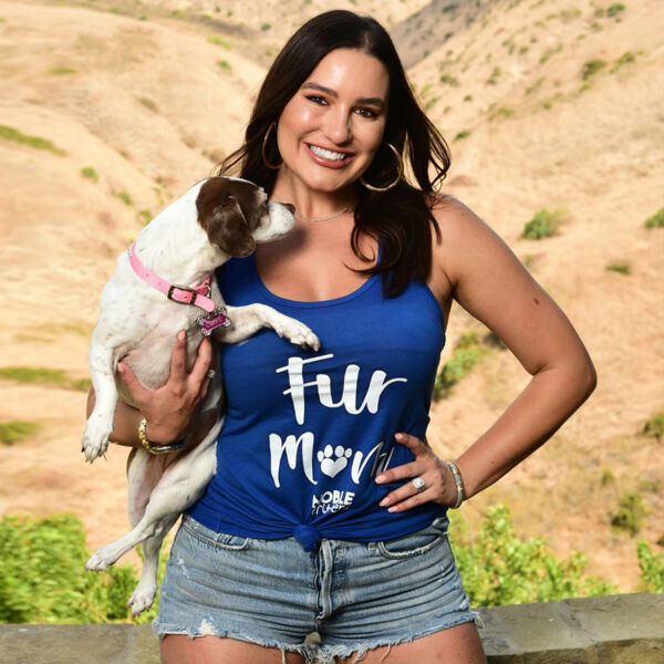 FUR MOM - PREMIUM WOMEN'S FITTED RACERBACK TANK TOP - ROYAL Thumbnail