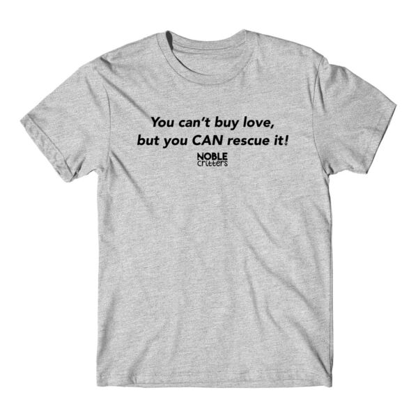 RESCUE LOVE - PREMIUM UNISEX S/S TEE - LIGHT GRAY HEATHER Thumbnail