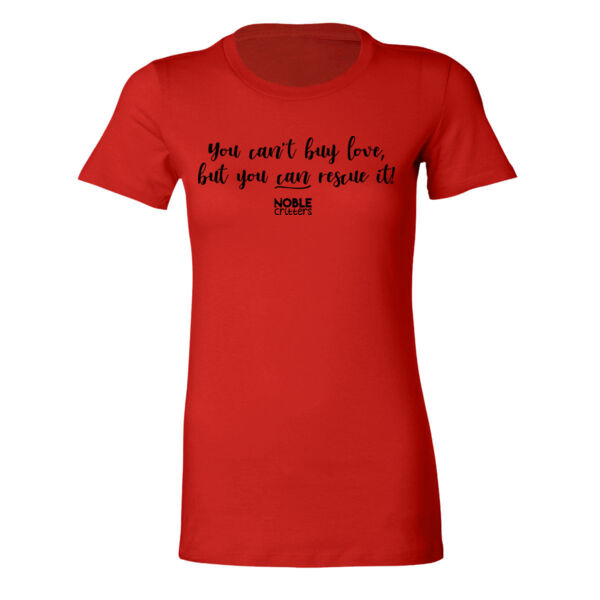 RESCUE LOVE - PREMIUM WOMEN'S FITTED S/S TEE - WHITE Thumbnail