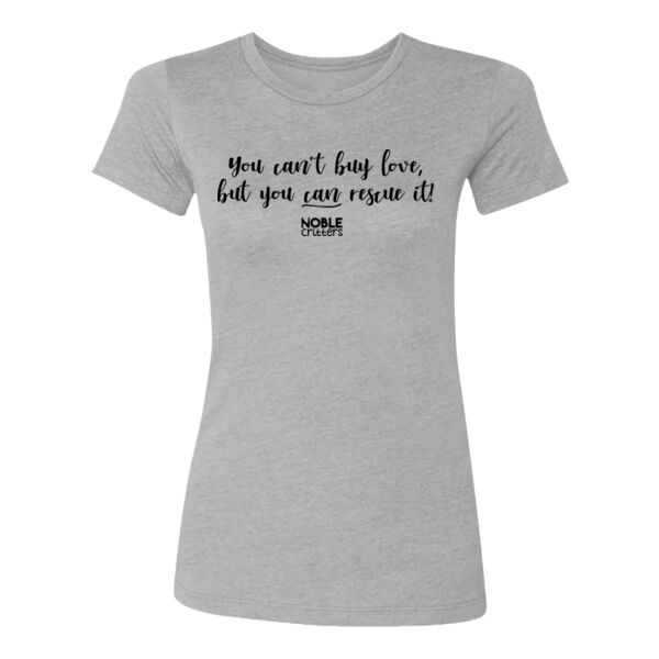 RESCUE LOVE - PREMIUM WOMEN'S FITTED S/S TEE - WHITE Thumbnail