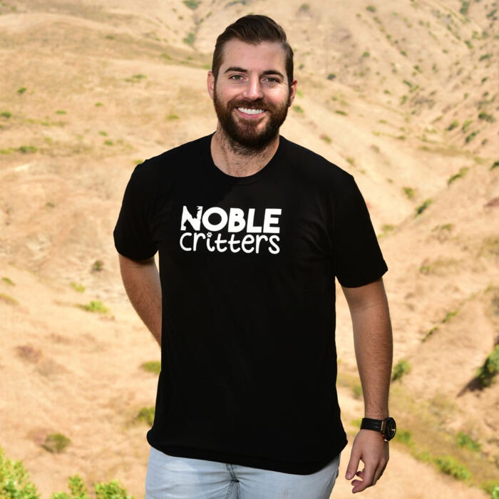 NOBLE CRITTERS LOGO - PREMIUM UNISEX S/S TEE - BLACK Thumbnail