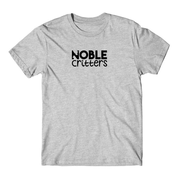 NOBLE CRITTERS LOGO - PREMIUM UNISEX S/S TEE - LIGHT GRAY HEATHER Thumbnail