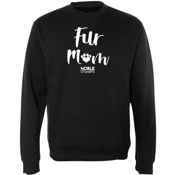 FUR MOM - PREMIUM UNISEX CREW NECK SWEATSHIRT - BLACK Thumbnail