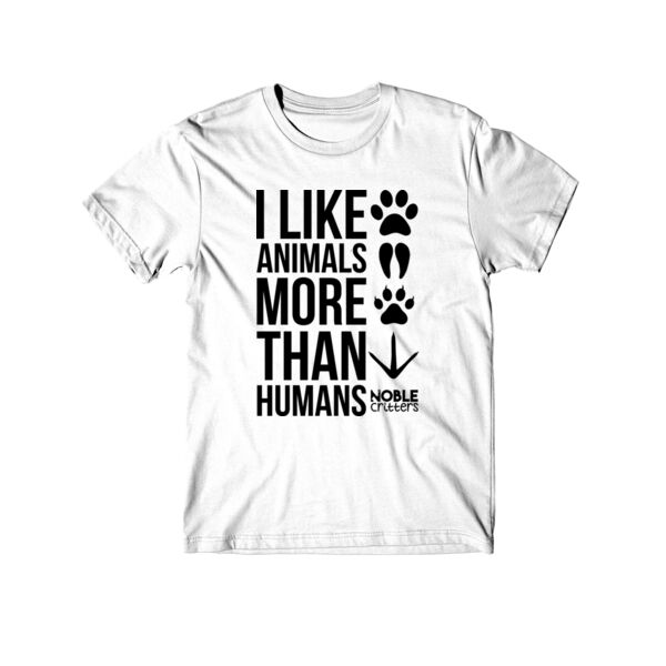 I LIKE ANIMALS MORE THAN HUMANS - TODDLER PREMIUM T-SHIRT - WHITE Thumbnail