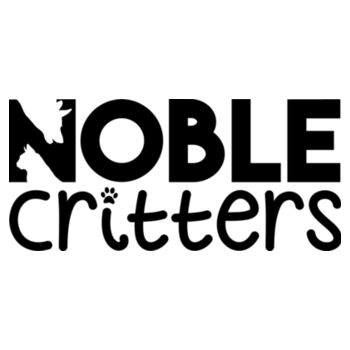 NOBLE CRITTERS LOGO - PREMIUM WOMEN'S FITTED RACERBACK TANK TOP - WHITE Design
