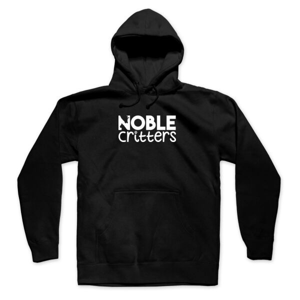 NOBLE CRITTERS LOGO - PREMIUM UNISEX PULLOVER HOODIE - BLACK Thumbnail
