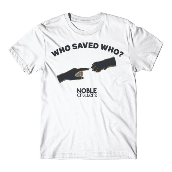 WHO SAVED WHO? - PREMIUM UNISEX T-SHIRT - YN9Q8G Thumbnail