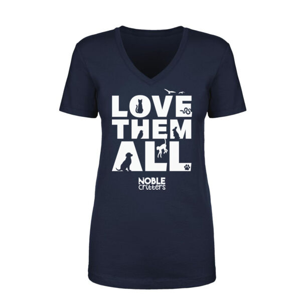 LOVE THEM ALL - PREMIUM WOMEN'S FITTED S/S VNECK T-SHIRT - $W7KQEX$ Thumbnail
